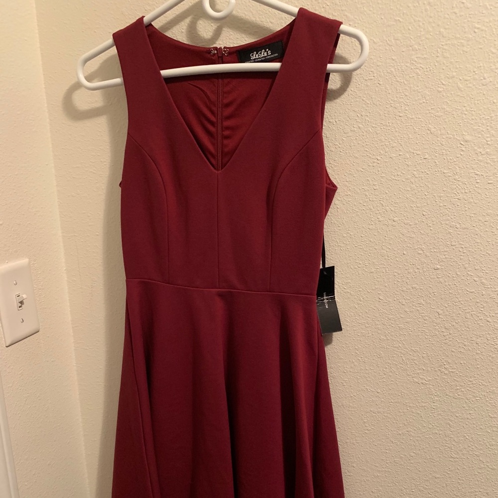 Burgundy Midi Dress